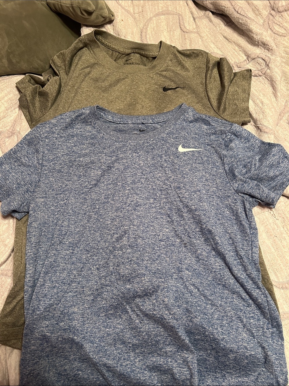 Bundle Nike Short Sleeve Dri-FIT Tees - Blue Heather & Olive